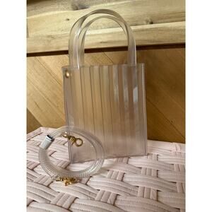 EUC Forever 21 Clear/Matte Cross Body/Top Handle Bag Purse